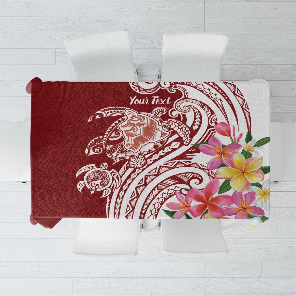 Aloha Hawaii Island Personalized Tablecloth Crimson Dreamy Turtle LT7 Red - Polynesian Pride