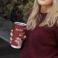 Aloha Hawaii Island Personalized Tumbler Cup Crimson Dreamy Turtle