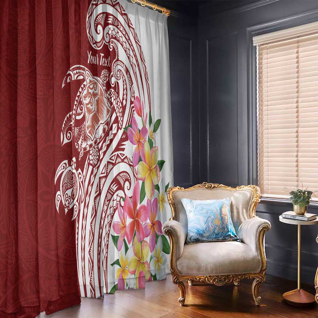 Aloha Hawaii Island Personalized Window Curtain Crimson Dreamy Turtle LT7 - Polynesian Pride