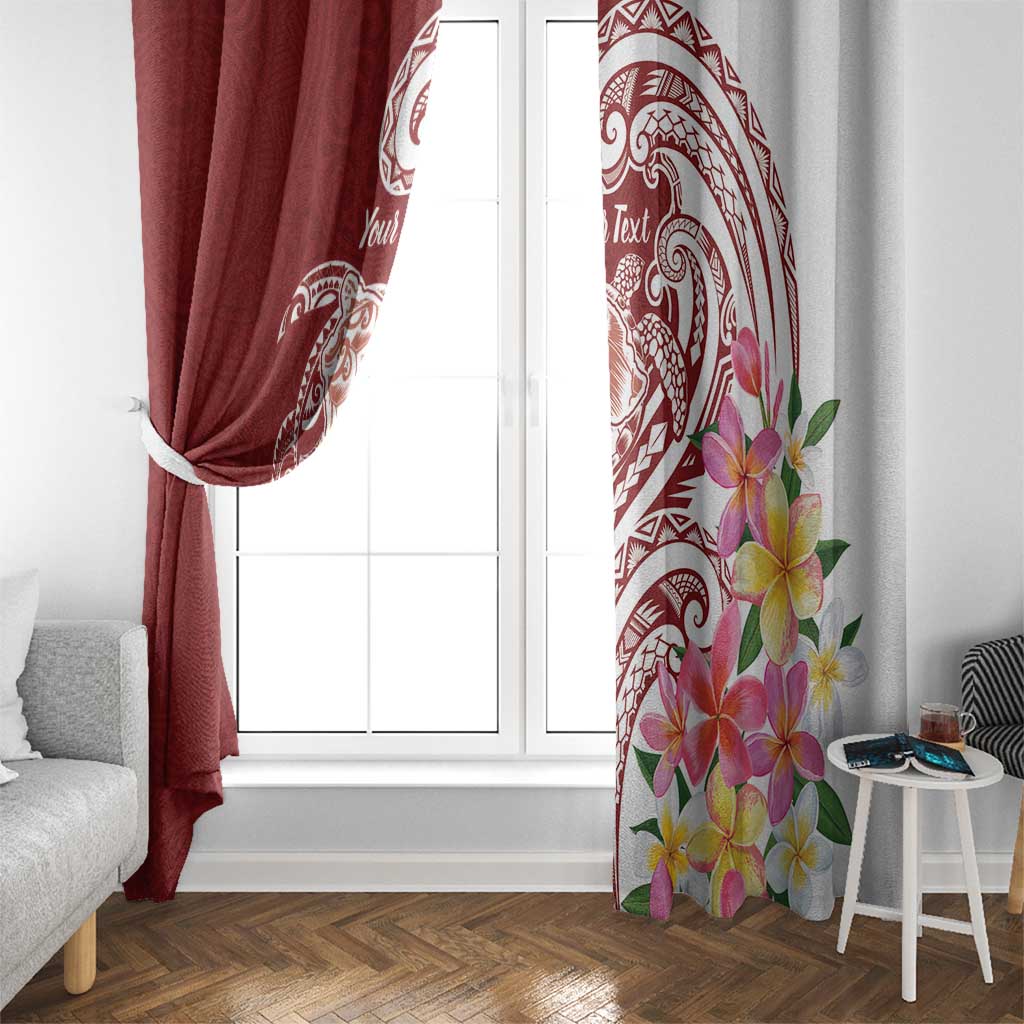 Aloha Hawaii Island Personalized Window Curtain Crimson Dreamy Turtle LT7 - Polynesian Pride