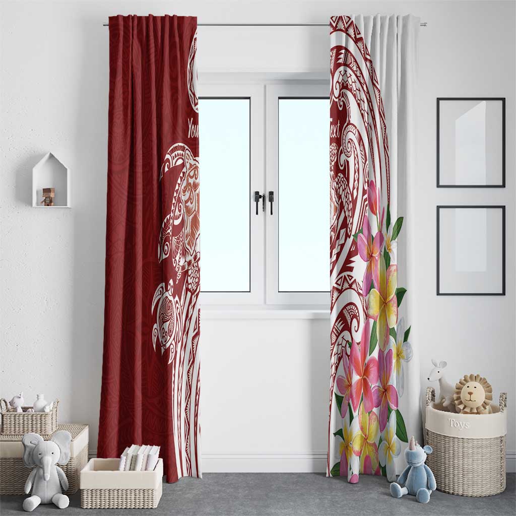 Aloha Hawaii Island Personalized Window Curtain Crimson Dreamy Turtle LT7 - Polynesian Pride