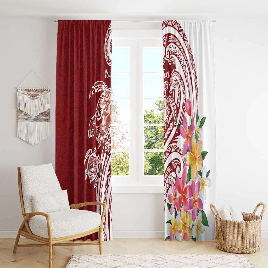 Aloha Hawaii Island Personalized Window Curtain Crimson Dreamy Turtle LT7 - Polynesian Pride