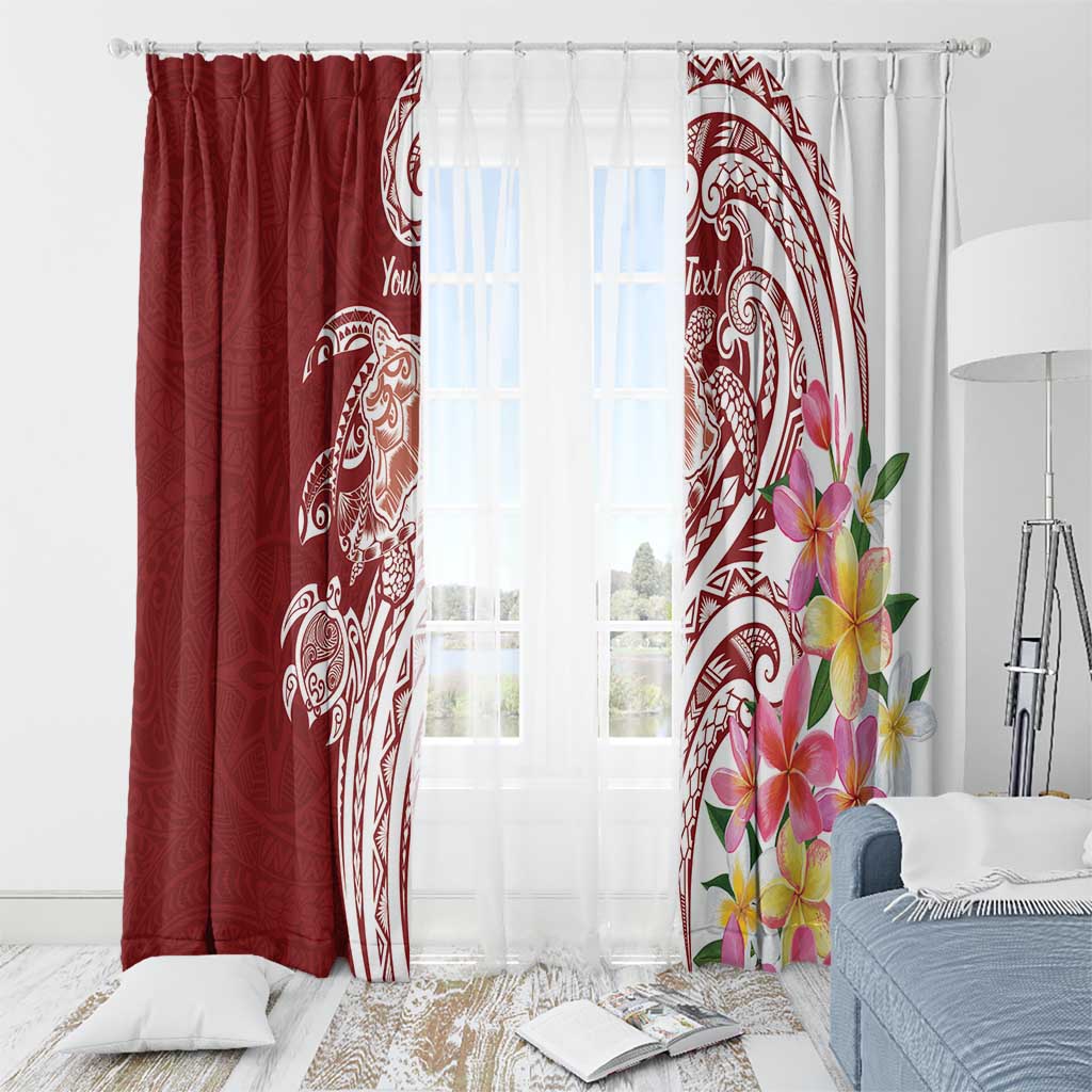 Aloha Hawaii Island Personalized Window Curtain Crimson Dreamy Turtle LT7 - Polynesian Pride