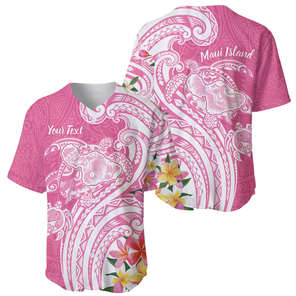 Aloha Maui Island Personalized Baseball Jersey Rose Dreamy Turtle