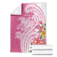 Aloha Maui Island Personalized Blanket Rose Dreamy Turtle LT7 - Polynesian Pride