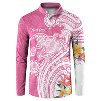 Aloha Maui Island Personalized Button Sweatshirt Rose Dreamy Turtle LT7 Rose Pink - Polynesian Pride
