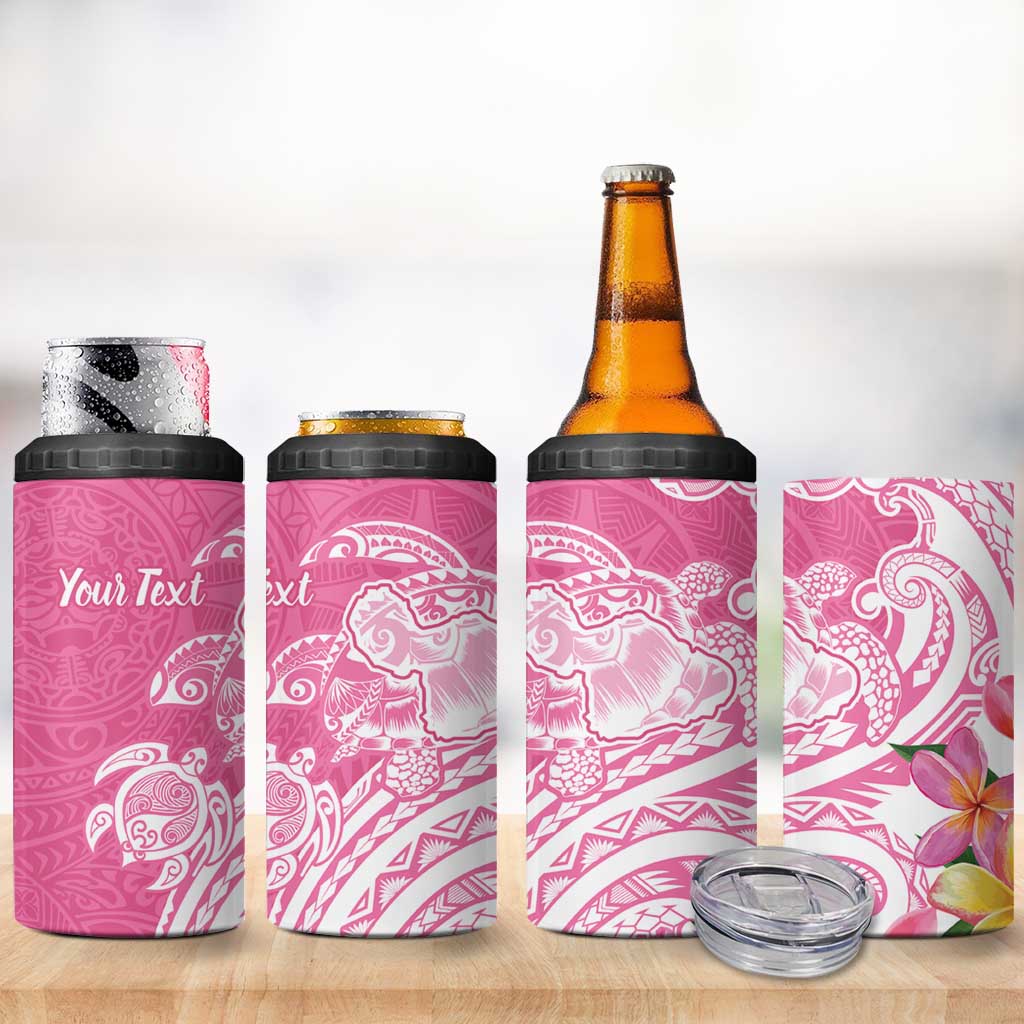 Aloha Maui Island Personalized 4 in 1 Can Cooler Tumbler Rose Dreamy Turtle LT7 - Polynesian Pride
