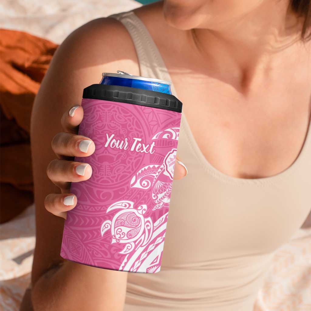 Aloha Maui Island Personalized 4 in 1 Can Cooler Tumbler Rose Dreamy Turtle LT7 - Polynesian Pride