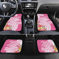 Aloha Maui Island Personalized Car Mats Rose Dreamy Turtle LT7 Set 4pcs Rose Pink - Polynesian Pride