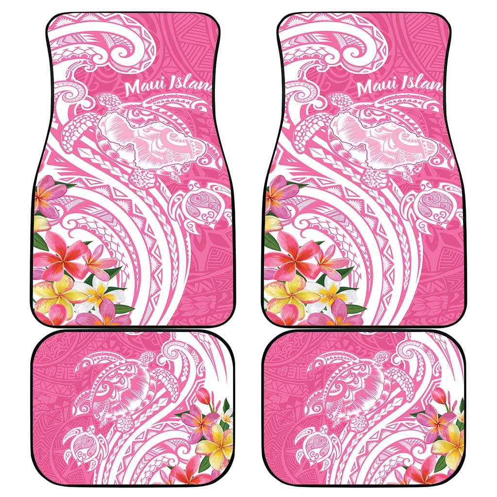 Aloha Maui Island Personalized Car Mats Rose Dreamy Turtle LT7 - Polynesian Pride