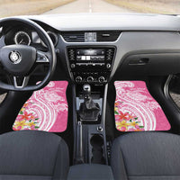 Aloha Maui Island Personalized Car Mats Rose Dreamy Turtle LT7 Set 2pcs - Front Rose Pink - Polynesian Pride