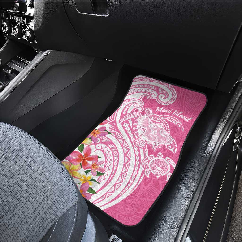 Aloha Maui Island Personalized Car Mats Rose Dreamy Turtle LT7 - Polynesian Pride