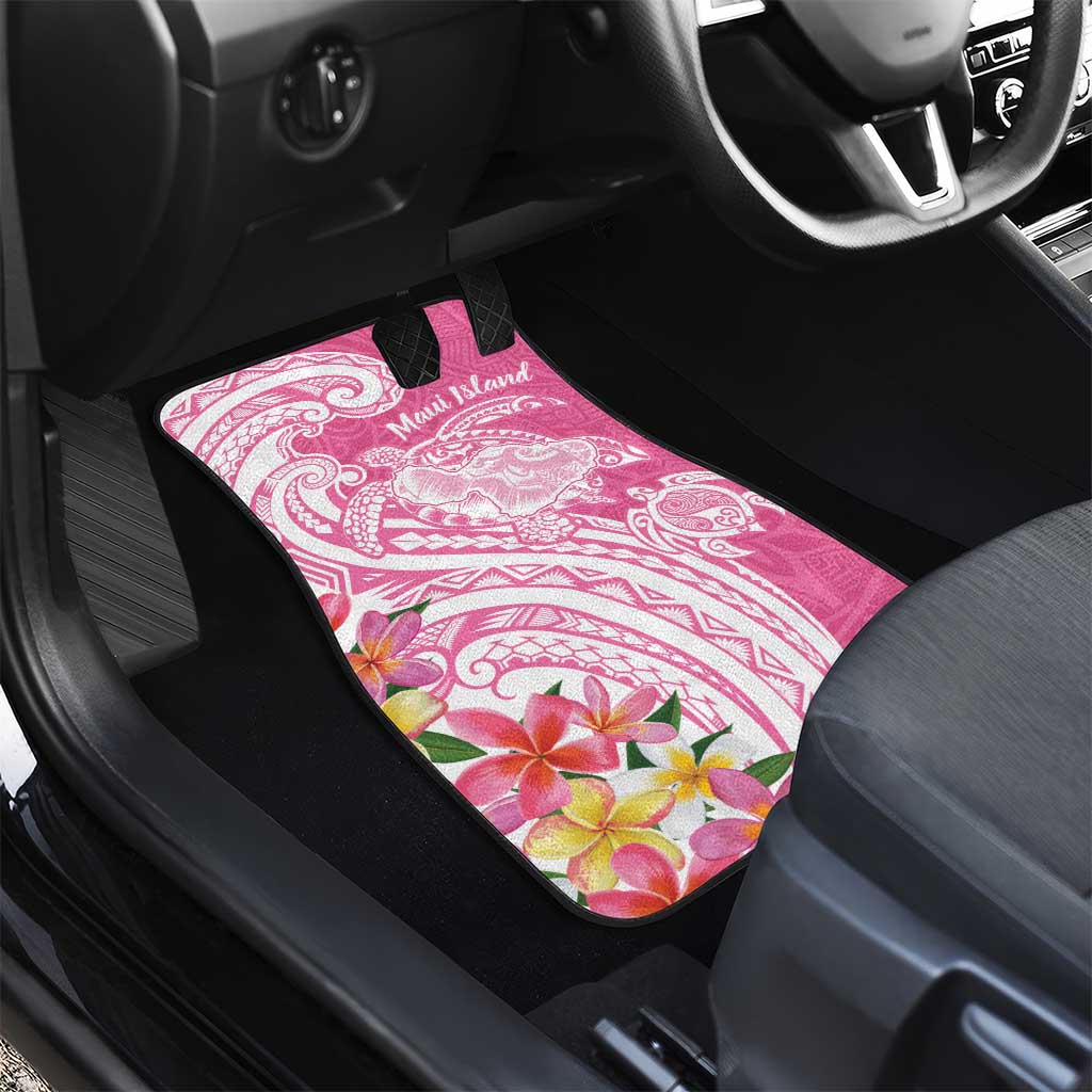Aloha Maui Island Personalized Car Mats Rose Dreamy Turtle LT7 - Polynesian Pride