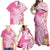 Aloha Maui Island Personalized Family Matching Off Shoulder Maxi Dress and Hawaiian Shirt Rose Dreamy Turtle