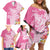 Aloha Maui Island Personalized Family Matching Off Shoulder Short Dress and Hawaiian Shirt Rose Dreamy Turtle