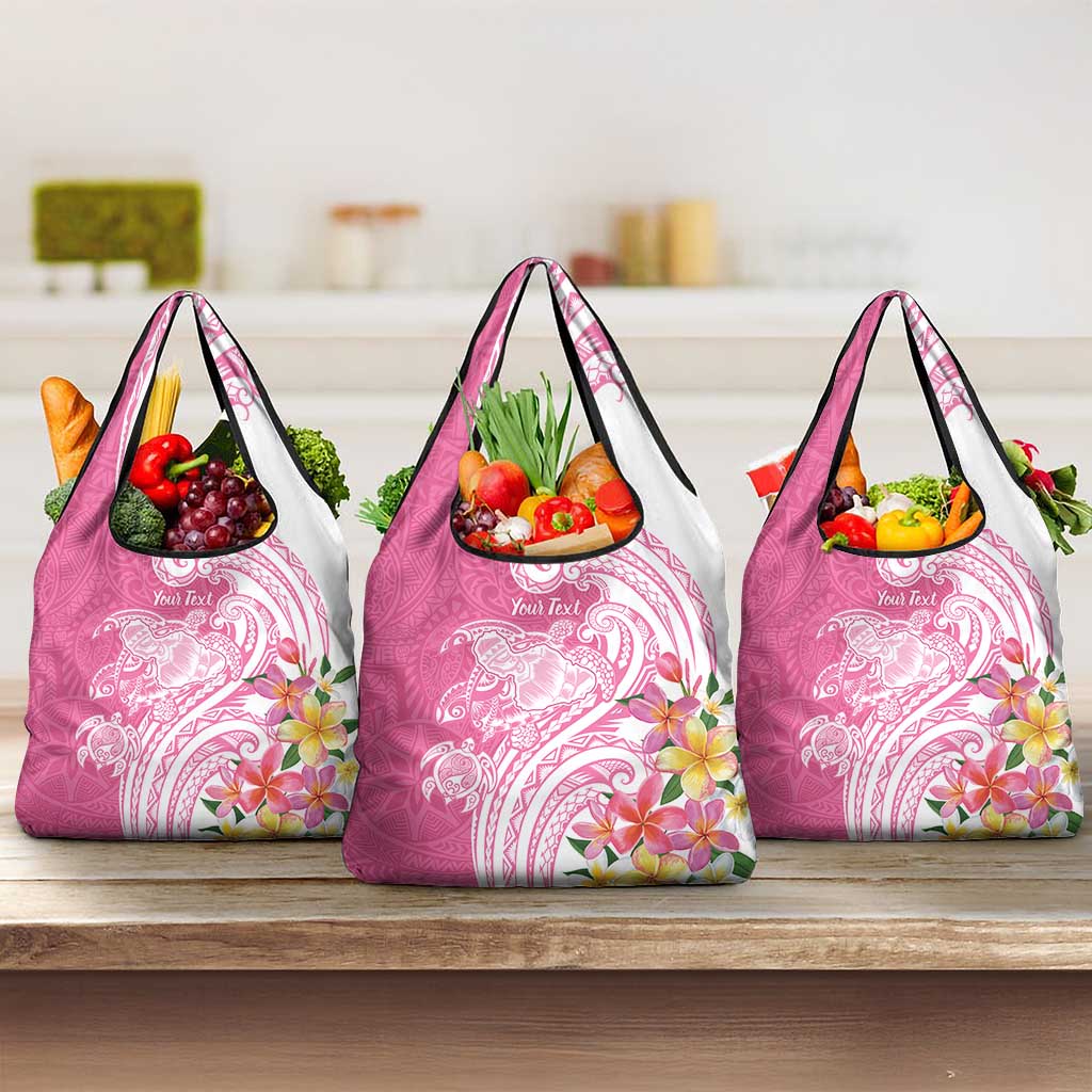 Aloha Maui Island Personalized Grocery Bag Rose Dreamy Turtle