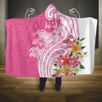 Aloha Maui Island Personalized Hooded Blanket Rose Dreamy Turtle LT7 - Polynesian Pride