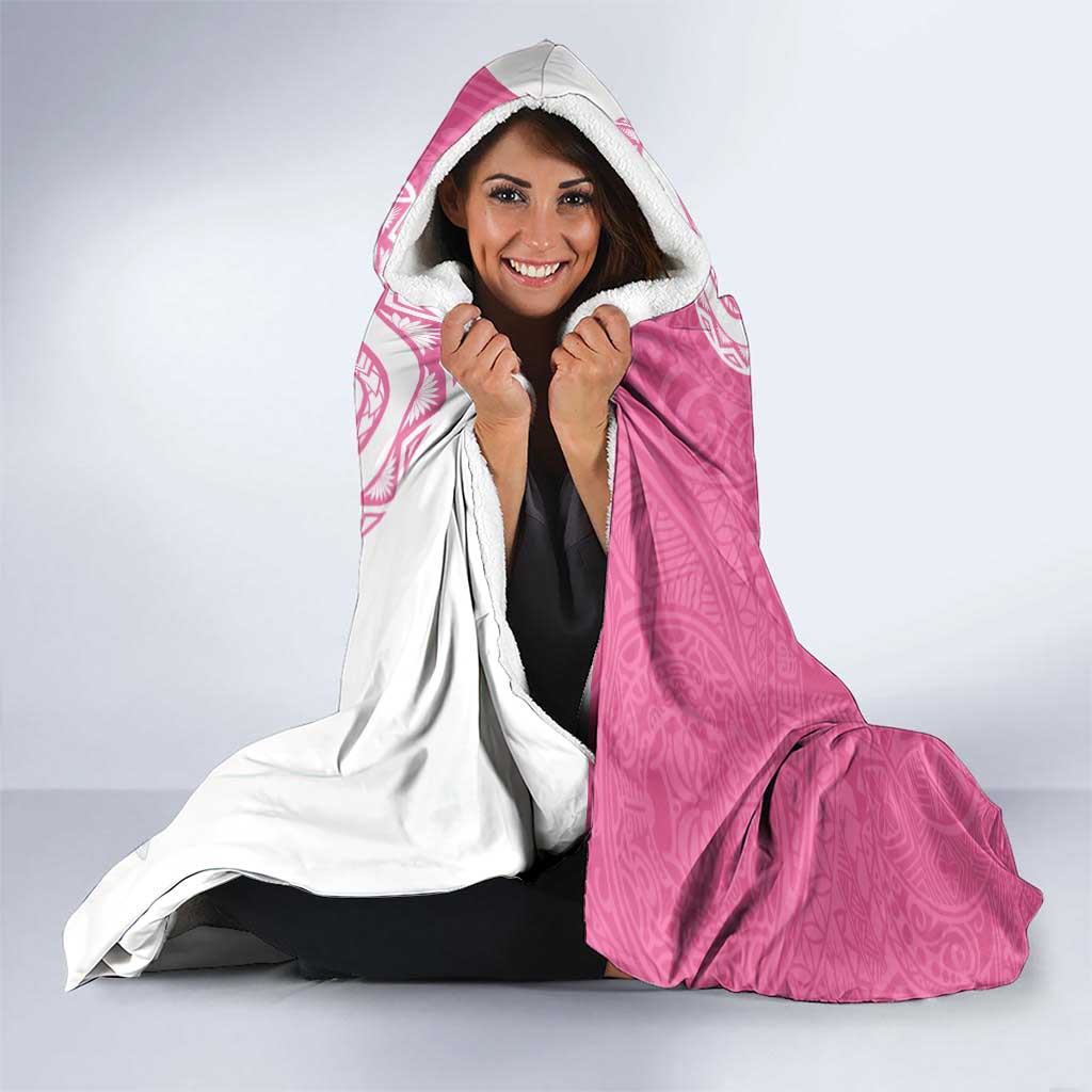 Aloha Maui Island Personalized Hooded Blanket Rose Dreamy Turtle LT7 - Polynesian Pride