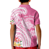 Aloha Maui Island Personalized Kid Polo Shirt Rose Dreamy Turtle
