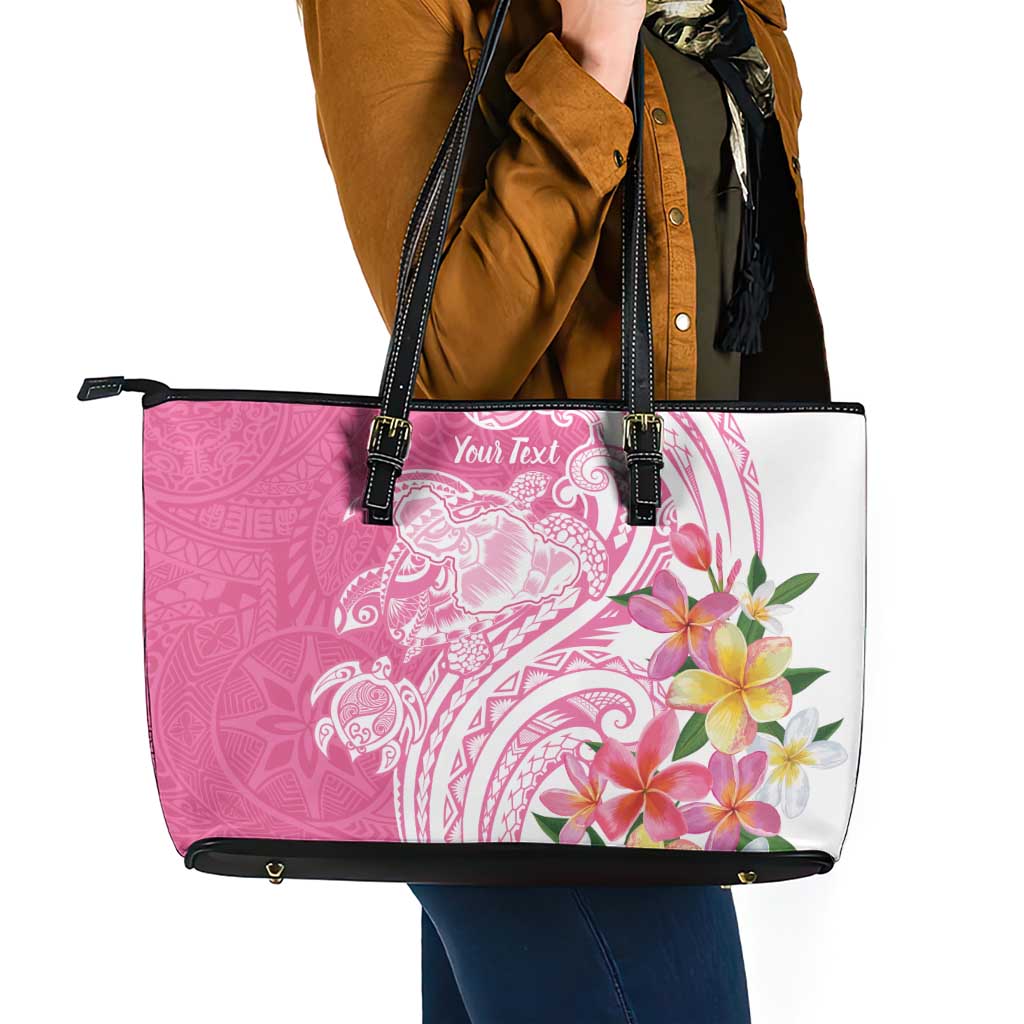 Aloha Maui Island Personalized Leather Tote Bag Rose Dreamy Turtle LT7 - Polynesian Pride