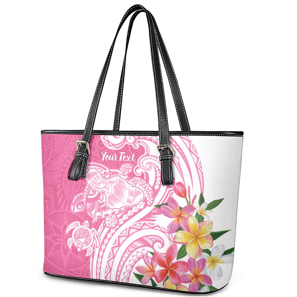 Aloha Maui Island Personalized Leather Tote Bag Rose Dreamy Turtle LT7 - Polynesian Pride