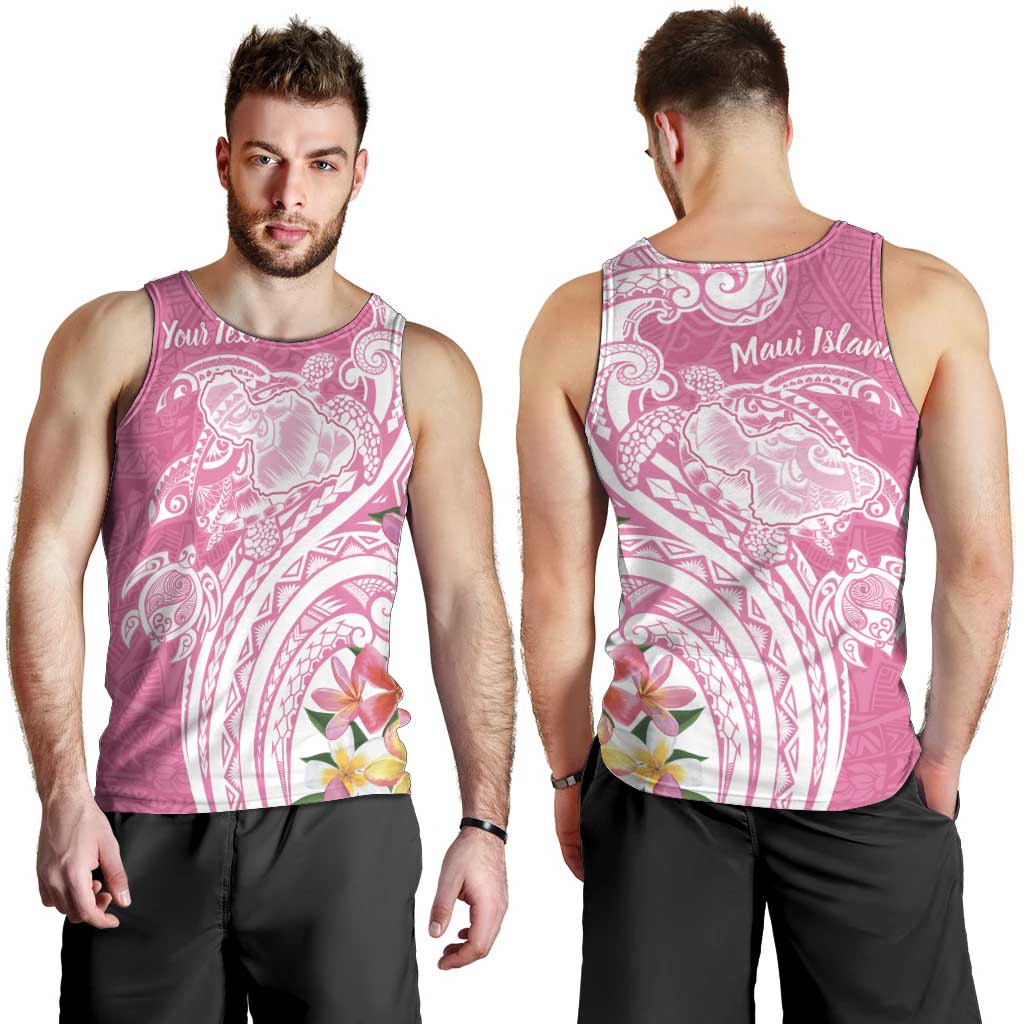 Aloha Maui Island Personalized Men Tank Top Rose Dreamy Turtle LT7 - Polynesian Pride