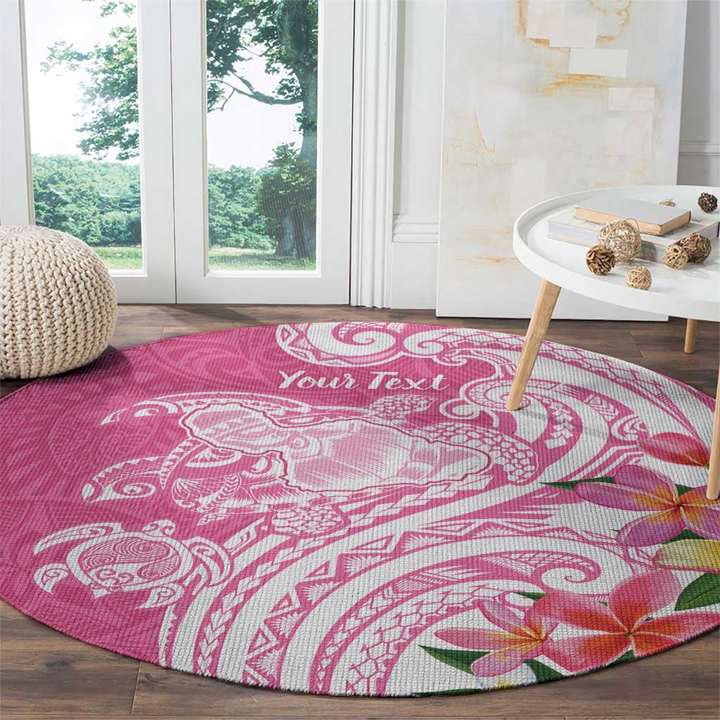 Aloha Maui Island Personalized Round Carpet Rose Dreamy Turtle