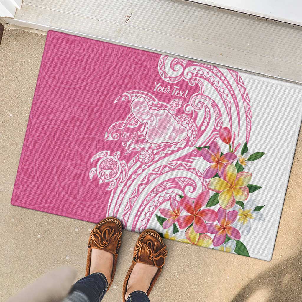 Aloha Maui Island Personalized Rubber Doormat Rose Dreamy Turtle LT7 - Polynesian Pride