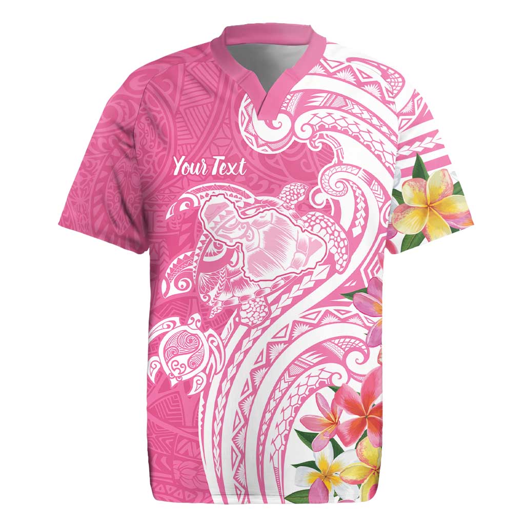 Aloha Maui Island Personalized Rugby Jersey Rose Dreamy Turtle LT7 Rose Pink - Polynesian Pride