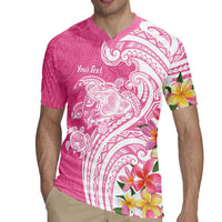 Aloha Maui Island Personalized Rugby Jersey Rose Dreamy Turtle LT7 - Polynesian Pride