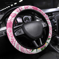 Aloha Maui Island Steering Wheel Cover Rose Dreamy Turtle LT7 Universal Fit Rose Pink - Polynesian Pride
