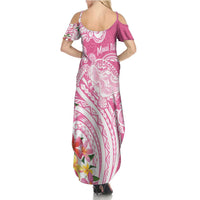 Aloha Maui Island Personalized Summer Maxi Dress Rose Dreamy Turtle
