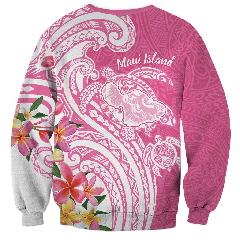 Aloha Maui Island Personalized Sweatshirt Rose Dreamy Turtle LT7 - Polynesian Pride