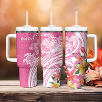 Aloha Maui Island Personalized Tumbler With Handle Rose Dreamy Turtle