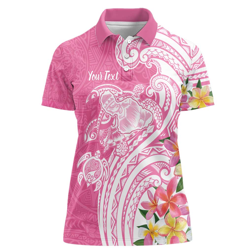 Aloha Maui Island Personalized Women Polo Shirt Rose Dreamy Turtle