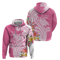 Aloha Maui Island Personalized Zip Hoodie Rose Dreamy Turtle