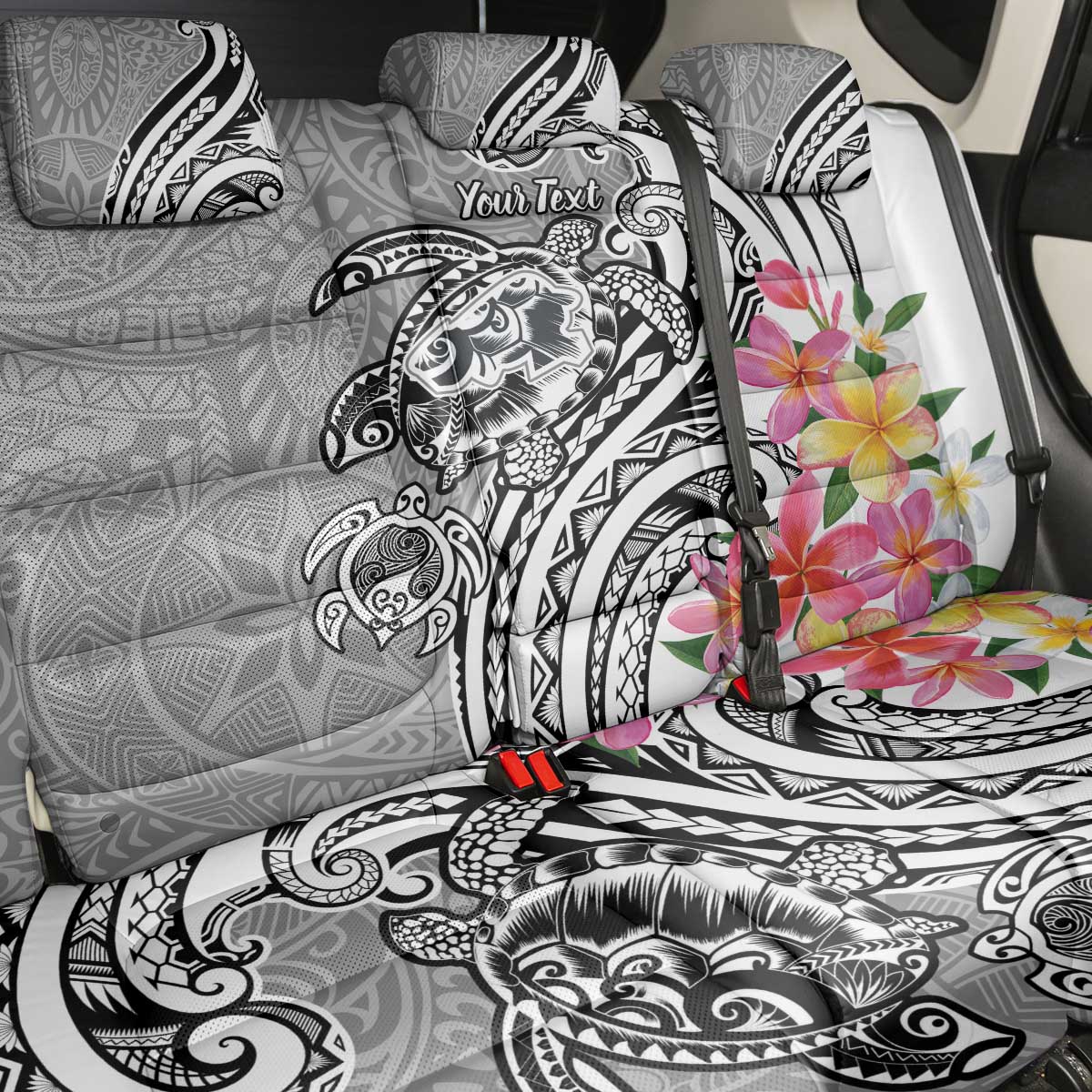 Aloha Kahoolawe Island Personalized Back Car Seat Cover Ashen Dreamy Turtle