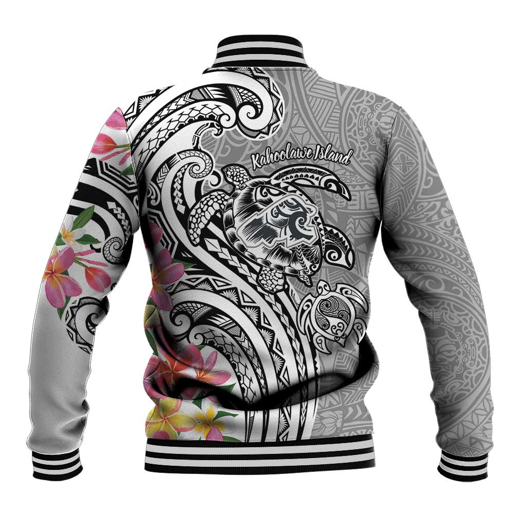 Aloha Kahoolawe Island Personalized Baseball Jacket Ashen Dreamy Turtle LT7 - Polynesian Pride