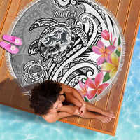 Aloha Kahoolawe Island Personalized Beach Blanket Ashen Dreamy Turtle LT7 - Polynesian Pride