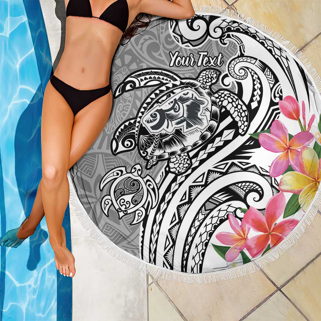 Aloha Kahoolawe Island Personalized Beach Blanket Ashen Dreamy Turtle LT7 - Polynesian Pride