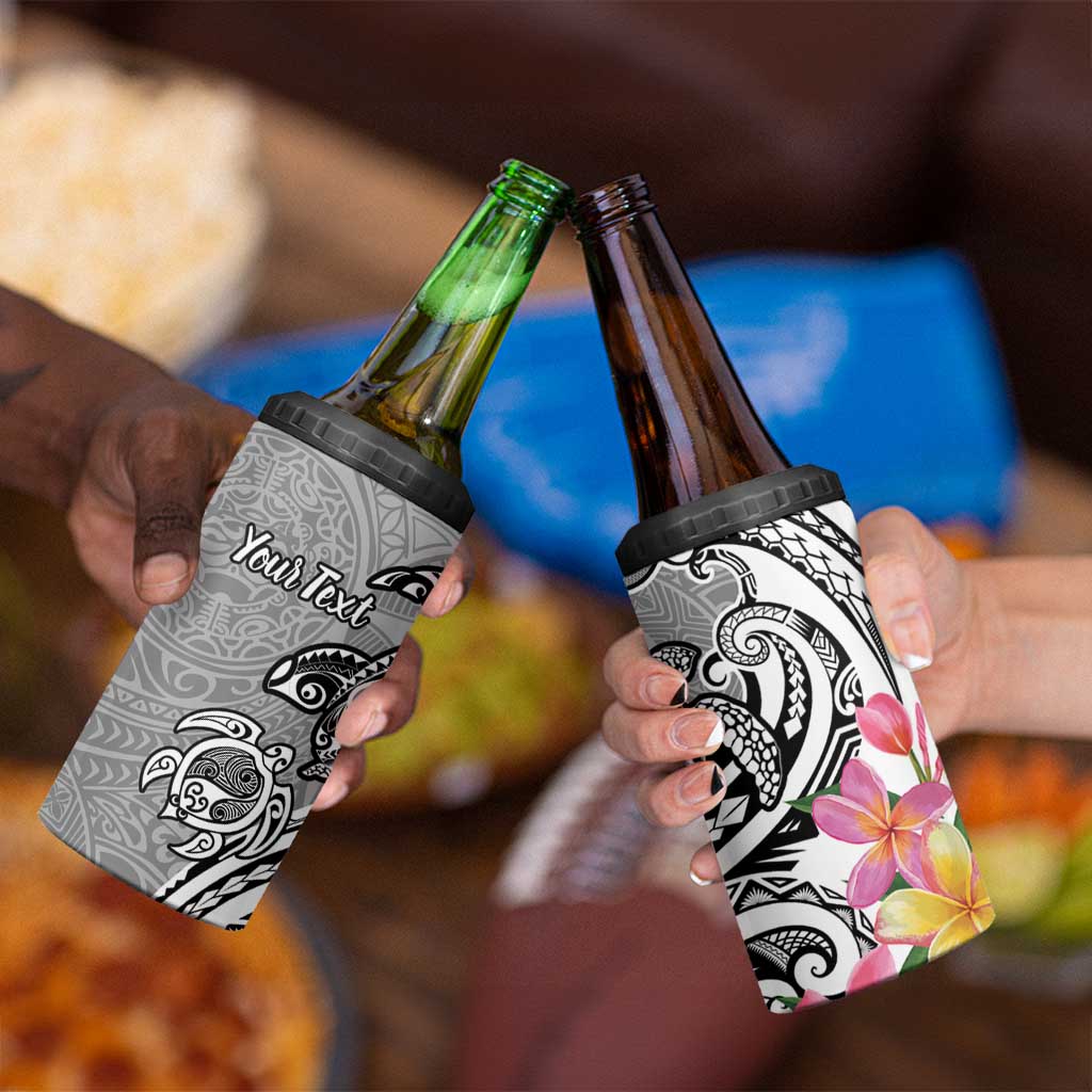 Aloha Kahoolawe Island Personalized 4 in 1 Can Cooler Tumbler Ashen Dreamy Turtle LT7 - Polynesian Pride