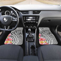 Aloha Kahoolawe Island Personalized Car Mats Ashen Dreamy Turtle LT7 Set 2pcs - Front Grey - Polynesian Pride
