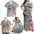 Aloha Kahoolawe Island Personalized Family Matching Off Shoulder Maxi Dress and Hawaiian Shirt Ashen Dreamy Turtle