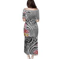 Aloha Kahoolawe Island Personalized Family Matching Puletasi and Hawaiian Shirt Ashen Dreamy Turtle