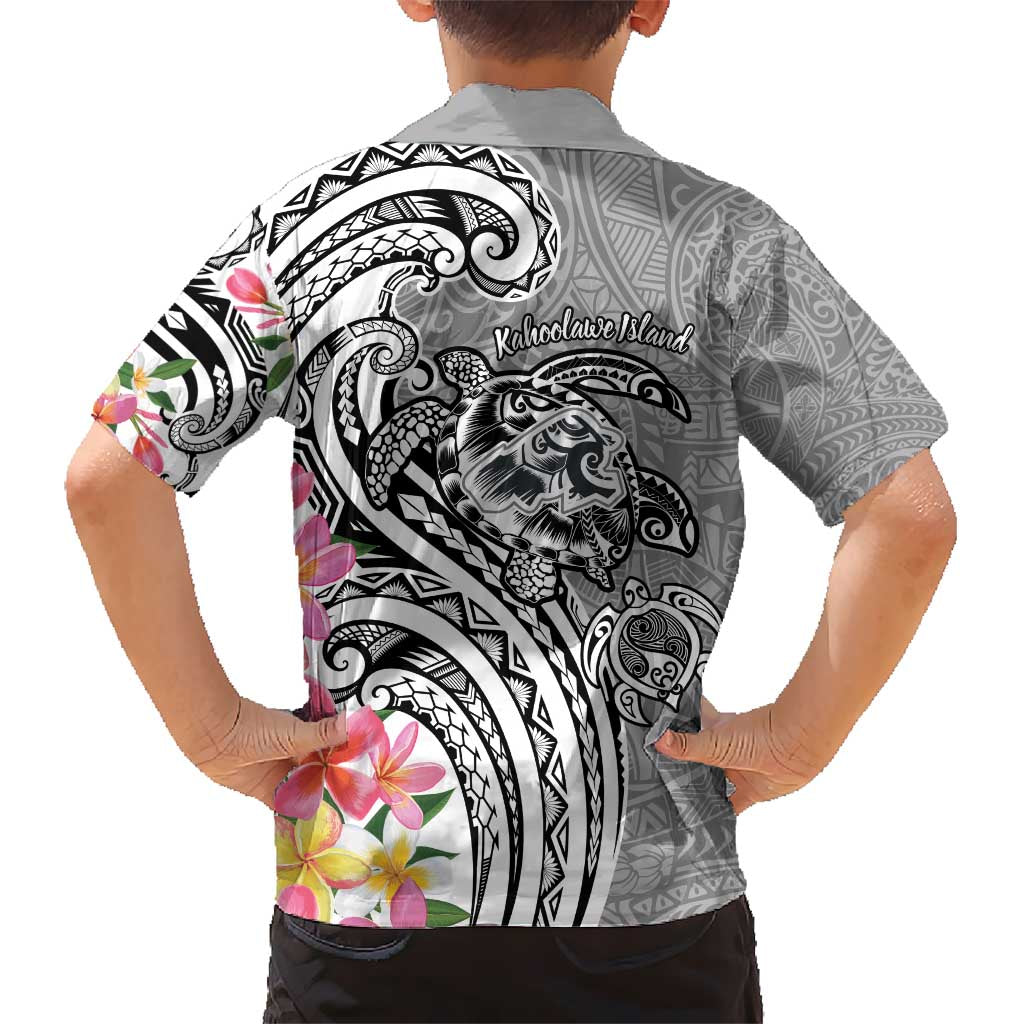 Aloha Kahoolawe Island Personalized Kid Hawaiian Shirt Ashen Dreamy Turtle LT7 - Polynesian Pride