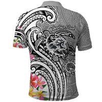 Aloha Kahoolawe Island Personalized Polo Shirt Ashen Dreamy Turtle