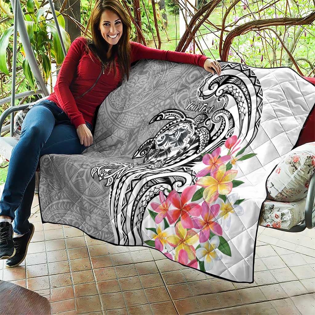 Aloha Kahoolawe Island Personalized Quilt Ashen Dreamy Turtle