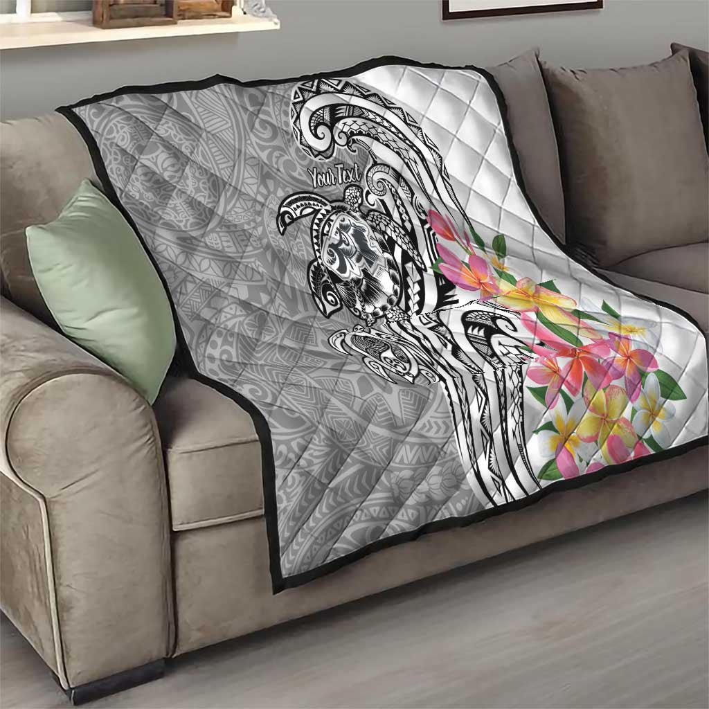 Aloha Kahoolawe Island Personalized Quilt Ashen Dreamy Turtle