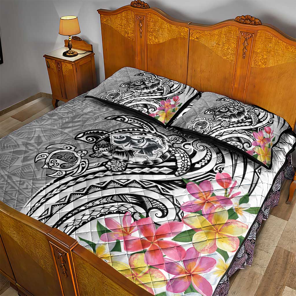 Aloha Kahoolawe Island Personalized Quilt Bed Set Ashen Dreamy Turtle LT7 - Polynesian Pride