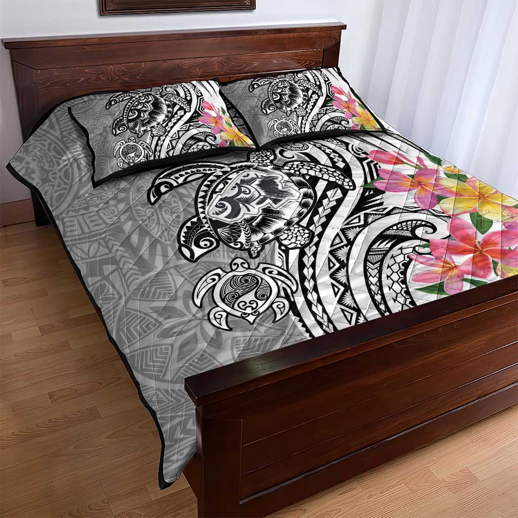 Aloha Kahoolawe Island Personalized Quilt Bed Set Ashen Dreamy Turtle LT7 - Polynesian Pride